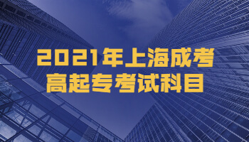 2021年上海成考高起专考试科目