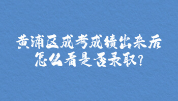 黄浦区成考成绩出来后怎么看是否录取?