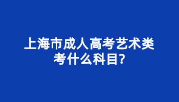 上海市成考艺术类考什么科目?